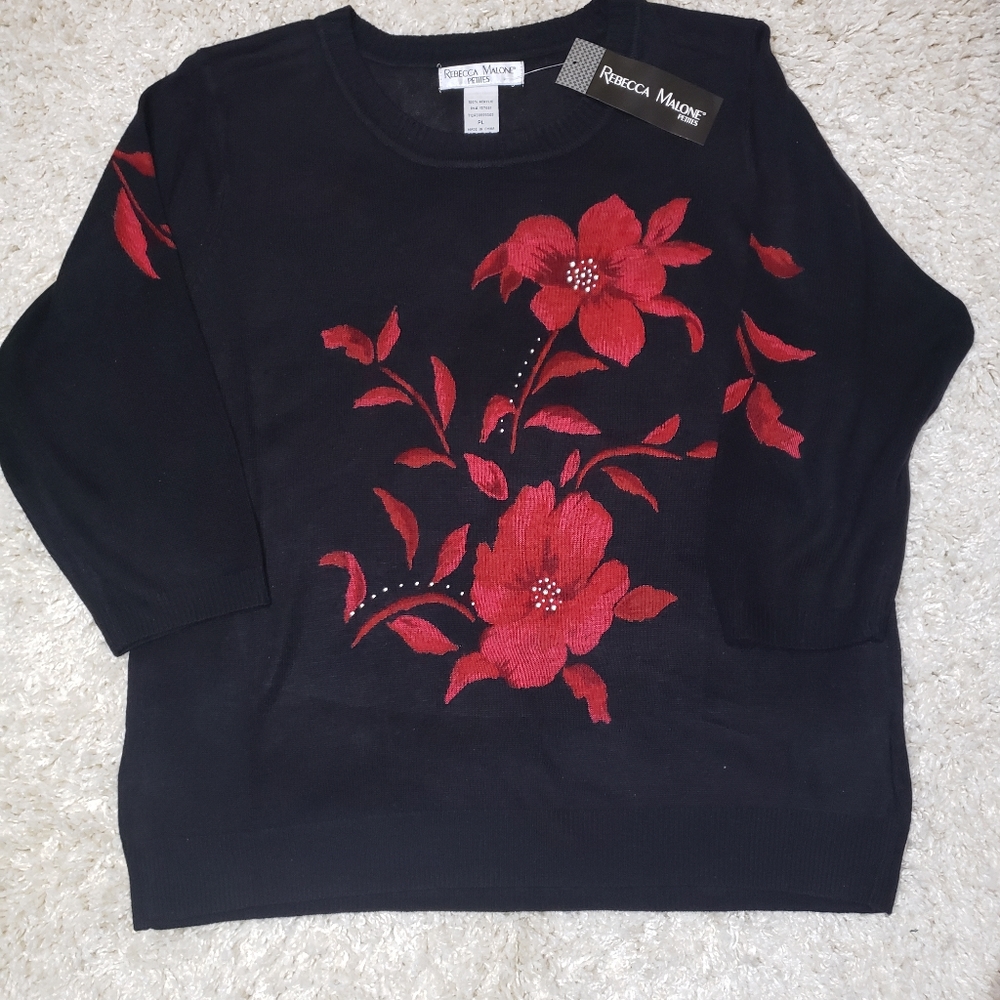 Rebecca Malone Woolen Black Sweater